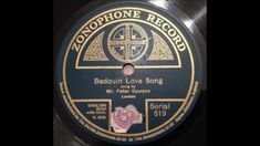 an old record with the words bedown love song on it's side and gold lettering