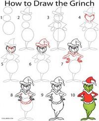 how to draw the grinch