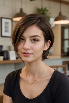 Best Short Haircuts For Thick Hair, Short Hair With Eyeglasses, Boycut For Women, Bobcut Hairstyles Short, Cuts For Thick Hair, Short Haircuts For Thick Hair, Haircuts For Medium Length Hair, Short Hair Model, Thick Hair Cuts