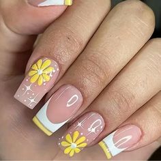 Brand New Set Of Reusable Press On Nails. Set Has 24 Nail Pcs, Glue Sheet, And Nail File. With Proper Application And Care Manicure Can Last Up To 2 Weeks. Yellow Nail, Cute Nails Acrylic Yellow, Fake Nails Long, Nagel Tips, Short Fake Nails, Color Nails