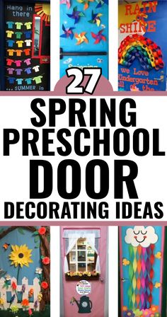 the words spring preschool door decorating ideas