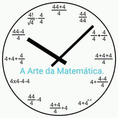 a clock with the words art da matematica written on it
