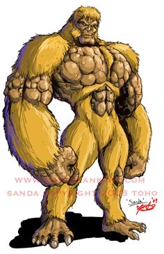 an image of a bigfoot character in color