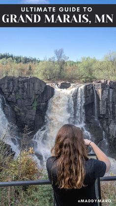 a woman standing in front of a waterfall with text overlay reading the best to worst midwest hiking trails