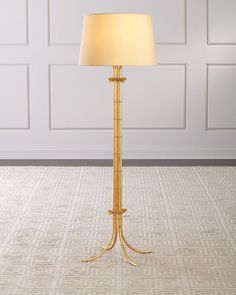 a lamp that is sitting on the floor