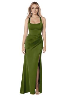 Mero is our stunning bridesmaid dress crafted from stretch satin. She features a square neckline paired with straps leading to a keyhole back. The look is complete with a pleated floor length sheath skirt. Long Green Fall Dress, Sheath Formal Dress, Best Azazie Bridesmaid Dresses, Mid Size Dress Formal, Winter Green Bridesmaid Dresses, Emerald Green Bridesmaids Dresses, Dress For Big Belly Women, Emerald Dress Wedding, Shades Of Green Bridesmaid Dresses