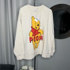 Nwt Disney X Primark Winnie The Pooh Graphic Sweatshirt Beige Size Xl Cream, Disney, Winnie The Pooh, Disney Yellow, Disney Sweaters, Cream Yellow, Yellow Cream, Sweaters For Women, Graphic Sweatshirt