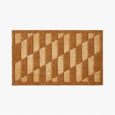 a brown door mat on a white background