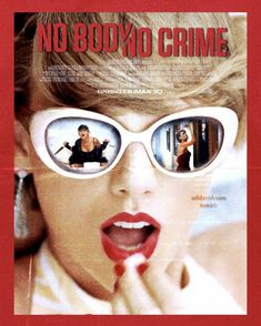 a movie poster for the film no bondo crimie with a woman in glasses