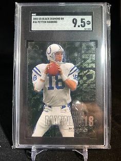 2000 Black Diamond Peyton Manning #46 SGC 9.5 GRADED Football Card Free Shipping | eBay Colts Football, Football Card, Peyton Manning, 5th Grades, Black Diamond