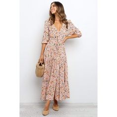 Petal And Pup, Mid Length Sleeves, Mode Casual, Usa Dresses, Dresses By Length, Floral Print Maxi Dress, Floral Print Maxi, Photo Outfit, Mode Vintage