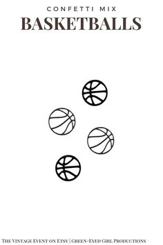 the front cover of a book with three basketballs on it, in black and white