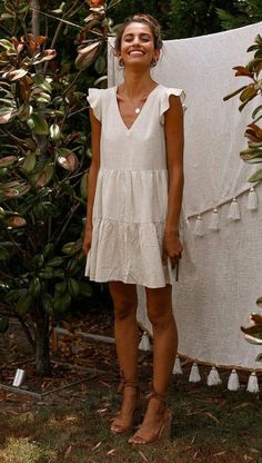 Bohol, White Dress Outfit, 여름 스타일, Short Summer Dresses, Look Boho, Outfit Jeans, Hair Men, Modieuze Outfits, Casual Winter