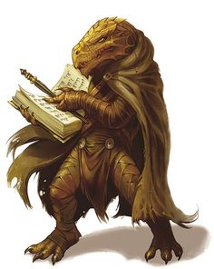 an image of a creature that is holding a book