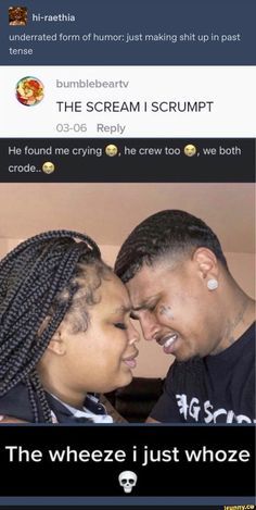 a man and woman kissing each other with the caption that reads, the wheeze just who?