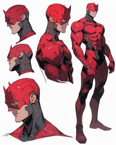 the red lantern character sheet from dc comics, with various poses and head shapes for each character