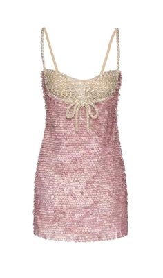 EMBELLISHED SEQUIN MINI DRESS IN PINK Monique Lhuillier Short Dress, Mini Sequin Dress Outfit, Unique Short Dresses, Valentino Mini Dress, Mode Gossip Girl, 80s Dresses, Tulle Mini Dress, Fashion Queen, Sequin Mini