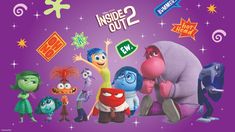 the inside out 2 movie poster with characters from sesame's cartoon show, including monsters and