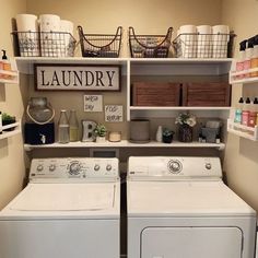 the laundry room is clean and ready for us to use