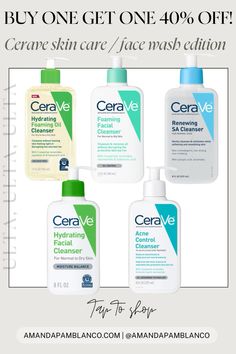 Now through 9/20/24, all Cerave skin care products are buy one get one 40% at Ulta!!   Here I’m rounding up all their face washes. My favorite face wash is the hydrating foaming oil, as it takes off all my makeup without leaving my skin feeling dry. #cerave #ceraveskincare  Follow my shop @amandapamblanco on the @shop.LTK app to shop this post and get my exclusive app-only content!  #liketkit #LTKBeauty @shop.ltk https://liketk.it/4PjDG