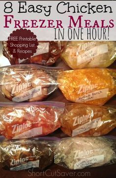 six freezer meals in one hour