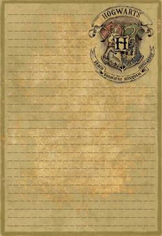 hogwart's letter from harry potter is shown in the middle of an old parchment paper
