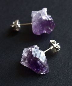 Dream Rooms, Body Chains, Surgical Steel Earrings, Raw Amethyst, Amethyst Earrings, Pretty Jewellery, Hippie Style, Unique Earrings, Bling Bling