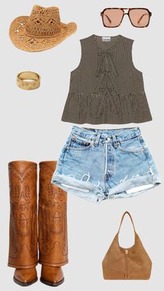 #coachellaoutfit #outfit Concert Outfits, Western Edgy Style, Florida Fits, Bestie Poses, Country Outfit, Everyday Fits, Outfit Shuffles, 2024 Style, Country Concert Outfit