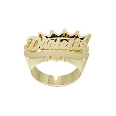 Wear your favorite initial in style with this personalized Name Ring. Featuring a classic script, this ring will be a shimmering, polished expression of fashion and simple, yet refined style. This stunning personalized ring is truly individualized to you and your liking, making it a one of a kind piece. Makes for the perfect gift for friends and family on any occasion. For adult women. Size: one size.  Color: Gold.  Gender: female. Xoxo Jewelry, Roman Numeral Ring, Name Ring, Dainty Gold Rings, Mother Rings, Name Rings, Personalized Ring, Infinity Ring, Personalized Rings