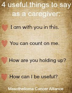4 Useful Things to Say As a Caregiver #caregiver Caregiver Quotes, Caregiver Resources, Health Business, Elderly Care
