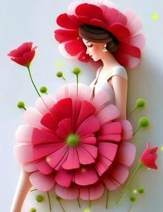 Flower Dress Art, Green Nature Wallpaper, Frames Design Graphic, Best Flower Pictures, Cute Mobile Wallpapers, Digital Art Fantasy, Diy Bead Embroidery