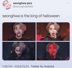 an image of someones twitter post about the song's performance on halloween night