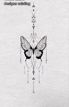 a drawing of a butterfly on top of a piece of paper with the words, designs exciting