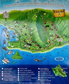 a map of the hawaiian islands and its attractions