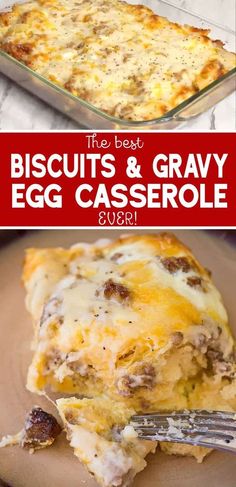 the best biscuits and gravy egg casserole recipe is in this post