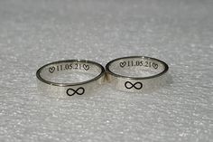 ✤ The ring is a Solid High-Quality Sterling Silver Ring. (Nickel free ring) ✤ Unique and personalized, you can add name, date, initials, quote, signature, handwriting, picture, etc. Make it only one piece in the world. ✤ Using a computer engraving machine to engrave the ring. Many font designs, consistently line and sharp. IF YOU HAVE ANY QUESTIONS or REQUEST, PLEASE CONTACT ME. = RING DETAILS = ✤ Band wide: 4 mm (If you want other wide, please visit my shop or contact me.) ✤ Engraved Color: Bla Silver Name Ring For Men, Ring Gift For Boyfriend, Metal Rings For Men, Couple Rings Design Unique Silver, Guys Promise Rings, Boys Wedding Rings, Men Promise Rings Boyfriends, Silver Ring Ideas For Men, Silver Ring Mens