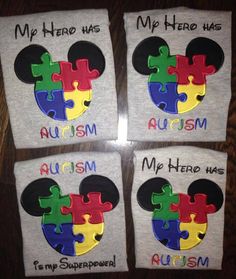 Autism Awareness Mickey Ear-Disney vacation mouse ear shirts-Family Vacation Shirts-Disney Family Sh Disneyland Shirt, Matching Family Shirts, Birds Of A Feather, Disney Shirts For Family, Disney Family, Mickey Ears, Disney Vacation, Color Shirt