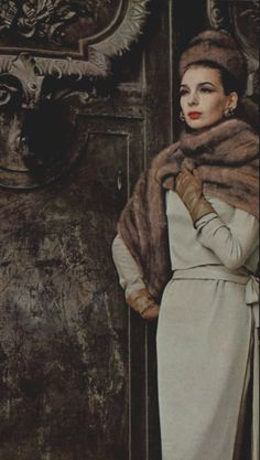 1962 Jean Desses Vintage Vogue, 60’s Style, Fabulous Furs, Swinging Sixties, Retro Fashion Vintage, 1960s Fashion, Vintage Glamour, 50s Fashion