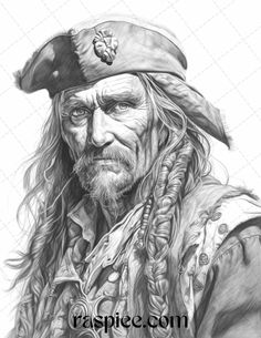 Pirate Illustration, Pirate Coloring Pages, Coloring Therapy, John Howe, Beautiful Profile Pictures, Pen Art Drawings