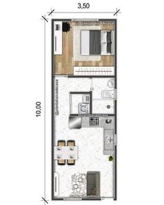 the floor plan for a small apartment