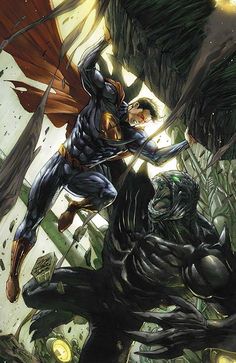 Superman vs Venom Superman Comic Art, Action Comics, Superman Comic, Superman Wonder Woman, Marvel Vs Dc, Batman And Superman, Comics Art, Dc Comic, Detective Comics