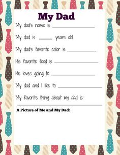 a father's day card with ties on it and the words, my dad