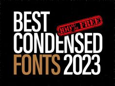 the best condensed fonts for 2013