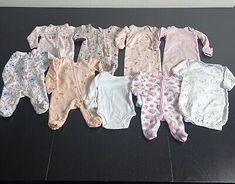 PREEMIE Baby Girl Clothes Lot One-Piece Sleepers Gowns Clothing Carters & More  | eBay Preemie Baby Girl, Preemie Baby, Halo Sleep Sack, Preemie Babies, Sleep Sacks, Girl Clothes