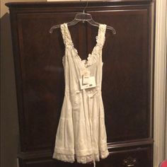 New With Tags Free People Dress Unfortunately Did Not Fit Shifting Closet, White Sundress, People Dress, Size 8 Dress, Free People Dress, Free People Dresses, Sundress, Colorful Dresses, Free People