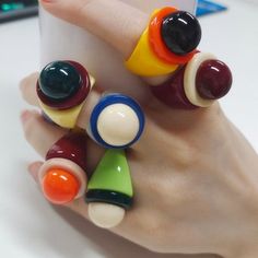 Torea Colorful Geometric Resin Rings - 6 Colors. Color contrast super trendy geometric Globe & Saturn cocktail rings. Fun and fashionable statement all over. Wear single or multiple style together. One size: Size 7 Buy TWO & Get 2nd One 50% Off - Automatic Discount Gender: WomenItem Type: RingsStyle: TRENDYShape\pattern: GeometricMetals Type: CopperMaterial: MetalFunction: Mood TrackerFine or Fashion: FashionSurface Width: 5mm Rings Acrylic, Acrylic Rings, Resin Rings, Acrylic Ring, Color Caramelo, Chunky Rings, Resin Ring, Gem Ring, Enamel Ring