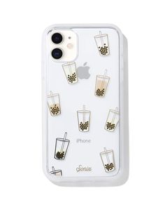 an iphone case with some drinks on it