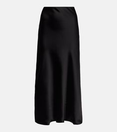 Black Satin Maxi Skirt, Satin Maxi Skirt, Magda Butrym, Satin Maxi, Norma Kamali, Black Satin, Wide Leg Jeans, Leg Jeans, Designing Women