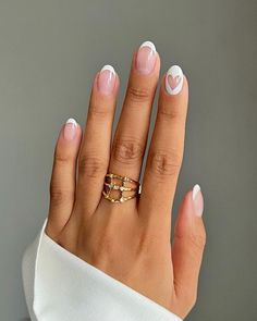 50+ Valentine’s Day Nails Perfect For Your February Mani! - Prada & Pearls White Nail, Nail Swag, Sns Nails Designs, Almond Acrylic Nails, Manicure Y Pedicure