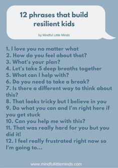 the 12 phrases that build resilint kids